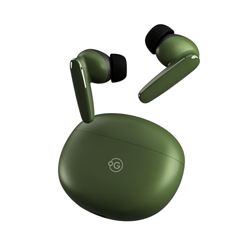 Image of OOGE Wavepods 300 TWS Earbuds - ENC Noise Cancelling, Bluetooth 5.4 EDR, Type-C Charging, 10mm Drivers, 500mAh Battery, Dual Mic, One-Touch Control, 1000-Hour Standby (Green)