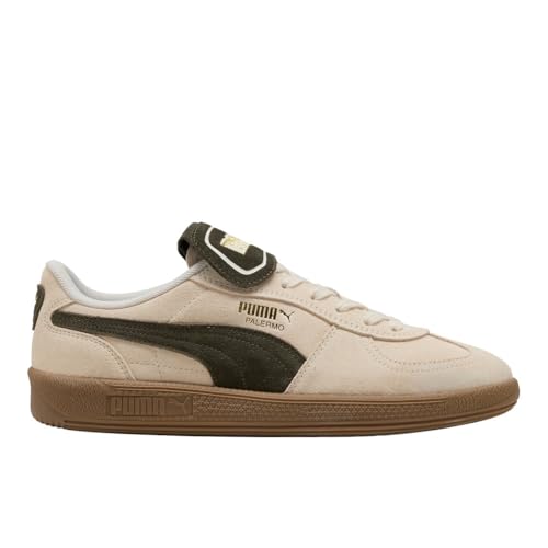 Image of PUMA Mens Palermo Premium Suede Lace Up Sneakers Shoes Casual - White