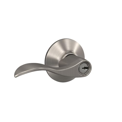 SCHLAGE Accent Keyed Entry Door Handle, Reversible, Satin Nickel - image 2