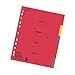 Produktbild Falken Karton-Register für DIN A4 24 x 29,7 cm volle Höhe mit Organisationsdruck 5-teilig vollfarbig rot gelb blau orange grün Ringbuch Ordner Ring-mappe Ringbuch Hefter überbreit (5-teilig)