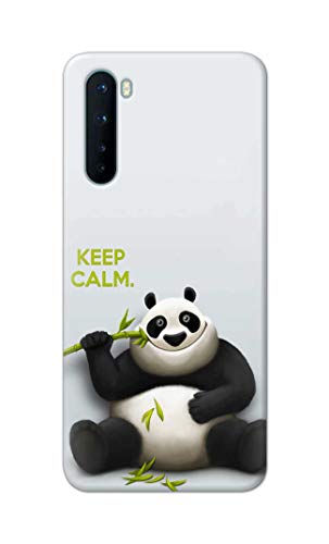 Image of PRINTFIDAA� Printed Hard Back Cover Case for OnePlus Nord 5G - 2020 Model | OnePlus Nord 1 Back Cover (Cartoon Panda) -2808