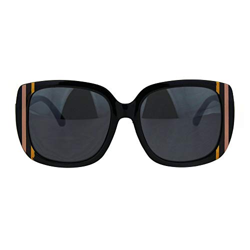 Womens Vintage Fashion Sunglasses Square Frame Stripe Design UV 4002