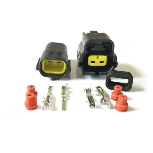 Conector de cable de 2 pines 174354-2 plug macho hembra juego 3