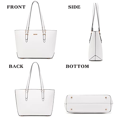 Image of Qiyuer Versatile Daily Purses with RFID Wallet for Women Tote Handbag Set | 3PCS, Fits 13 inch Tablet, Sturdy Vegan PU, Spacious, Work Use, Shoulder Satchel, Large Clutch Wallet, Makeup Bag, Ideal Gift