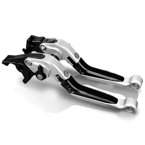 Für Yamaha FZ8/FAZER8/FZ8N/FZ8S 2010-2015 Kupplungshebel Bremse Set Faltbare Einstellbare Griff Hebel(Silver3)