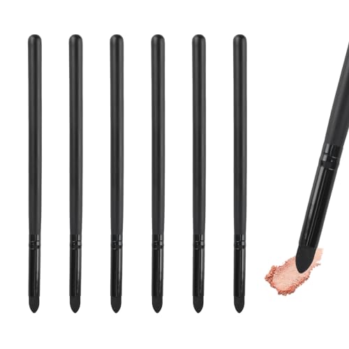 6PCS Eyeliner Smudge Brush,Eyeshadow Eyeliner Blending Kit Sponge Brush Stick Great Reusable Makeup Tool for Eyeliner Eyebrow Eye Shadow Women Girls for Pros & Beginners