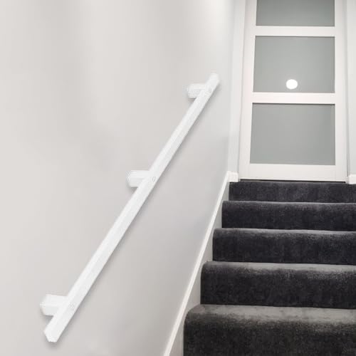 Rampe d'escalier en fer forgé durable au design industriel épuré