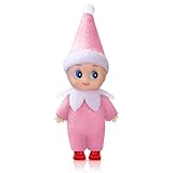 YUYWWAN Elfo Navidad Muñeco, Lindo Duende Navidad Travieso, Figura de Elfos Navideño, Interesante Elfo Travieso para Decoración Navideña, Relleno de Regalo (Rosa-Pantalones)