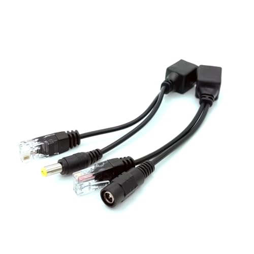 Adaptador POE, cable RJ45, inyector y divisor para fuente de alimentación de red Ethernet miniatura 5