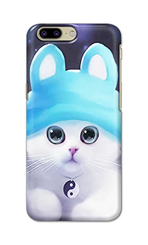 Image of Chinese Cutie Kitten Cat Big Eyes Lovely Girl Ears Hard Back Case Cover for OnePlus 5 Back Cover -(J5) VNS2221