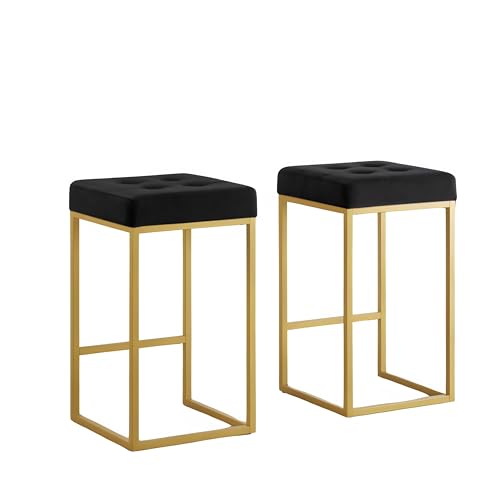 Craft Capital Contemporary Counter Height Bar Stool Set of 2 | 26