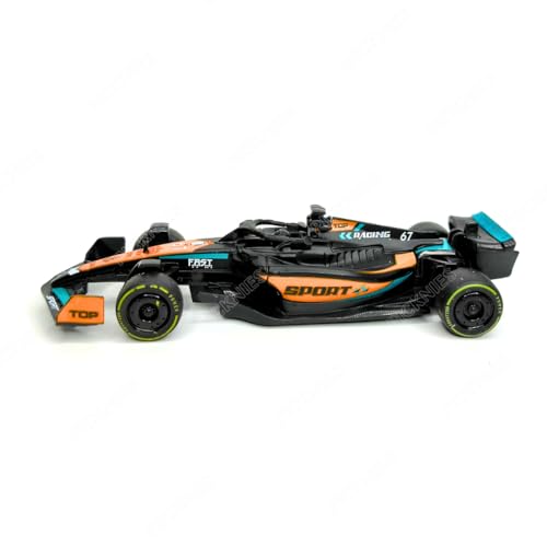 Image of 1:36 Scale Diecast F1 Racing Car with Pull Back Action, Metal Body Toy Model, Compatible with McLaren MCL38 2024 Design, Formula Racing Car for Kids & Collectors