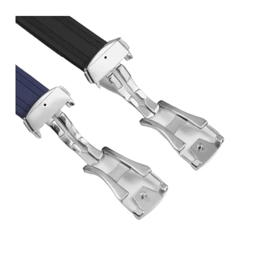 Correa de reloj de silicona con extremo curvo de 20 mm y resistente al agua 5