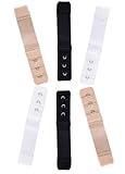 Cxapnstou Women Elastic Bra Extenders 1 Hook, Bra Strap Extension, 3 Colors 6pcs
