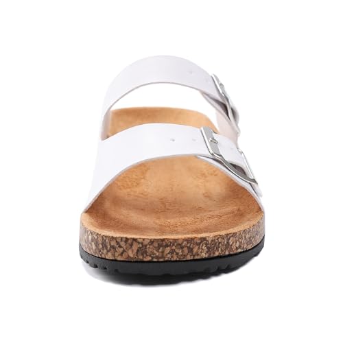 Womens Sandals Comfortable Cork Footbed Sandals Adjustable Buckle Flat Slide Sandals Casual Footwear Outdoor Sandals4