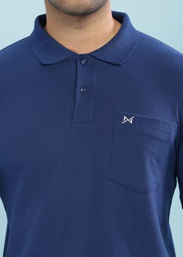 Image of Force NXT Polo Neck T-Shirt for Men Pack of 1 | Regular Fit T-Shirt for Men | Premium Super Combed Rich Cotton Polo Shirt | Men's Ultra Soft Half Sleeve T-Shirt
