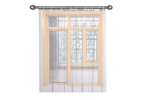 Image of Home Dressing Transparent 6 feet 0.15mm PVC AC Curtain for Long Door Pack of 1 AC Curtain Water Proof Transparent Curtain | Eyelet Rings| (6 feet Pack of 1, Plain)