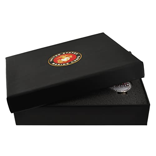 Image of PinMart's Officially Licensed Marine Corps Golf Essentials Gift Set, Divot Tool, Hat Clip, Magnetic Ball Markers, Large Golf Ball Marker with Presentation Box - Gifts and Accessories