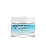 No7 HydraLuminous+ Hydrating Whipped Day Cream - Hyaluronic Acid Facial Moisturizer with 2% Vitamin B3 Niacinamide for Skin Barrier Repair & Visibly Healthy-Looking Skin (1.69 Fl Oz)