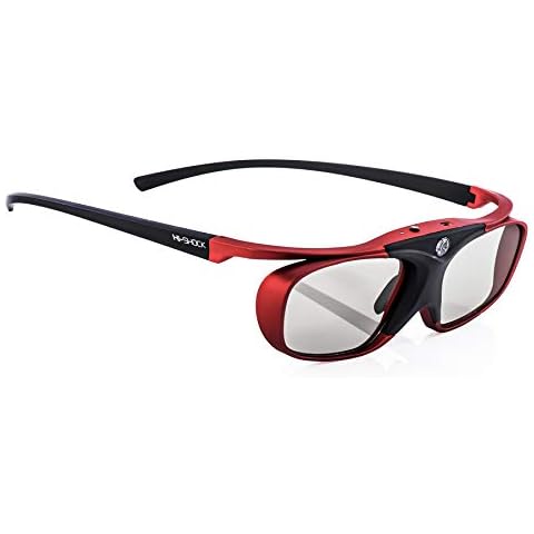 Hi-SHOCK BT Pro Scarlet Heaven | active 3D glasses for 3D TV by Sony, Samsung, Panasonic| compatible with SSG-3570CR / TDG-BT500A / AN3DG35 / TY-ER3D5ME [120 Hz | | rechargeable | Bluetooth] Cover