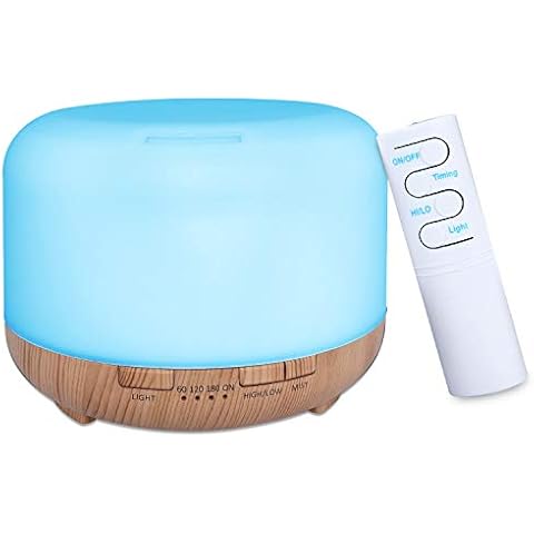 Difusor de aroma y humidificador ultrasónico SUPTEMPO 450 ml con 7 colores LED Cover