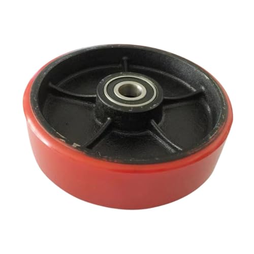 Rodillos for transpaletas, rueda única for carretilla elevadora, rueda de PU/nylon con rodamientos, accesorios for camiones manuales resistentes al desgaste, ruedas de repuesto for carros industriales