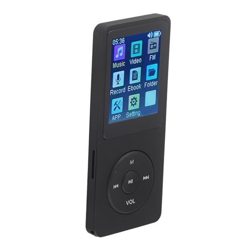 MP3 Player / MP4 Player, Portable Digital Lossless Music MP3 MP4 Player for Kids, Ultra Thin 1.8 Inch LCD Media Music Player for Students(Black)