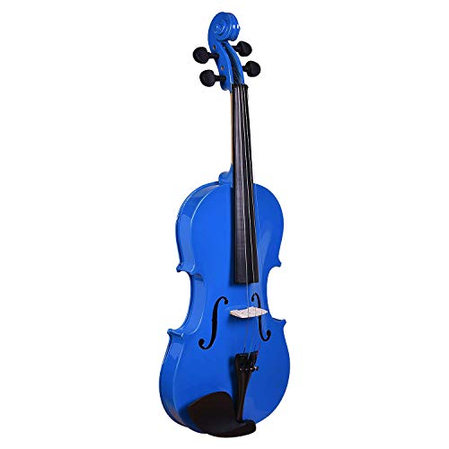 Image of Kadence V001BL-C Vivaldi Violin | 4 /4 Full Size with Basswood Body & Brazilwood Bow | Includes Lightweight Hard Case, Bow, Rosin, Tuner & Learning Course | Blue