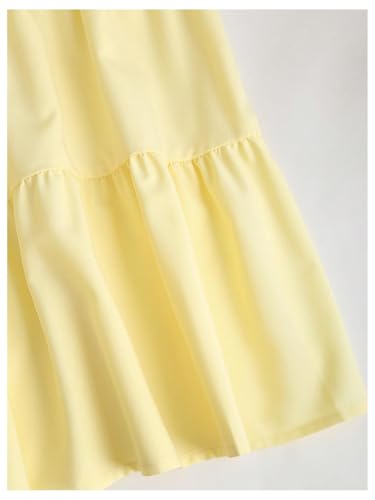 Image of Verdusa Women's Long Maxi Skirt Boho Flowy Flared Ruffle Skirts 2026 Beach Vacation Summer Going Out Outfits