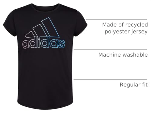 Image of adidas Girls' Short Sleeve Scoop Neck Tee T-Shirt