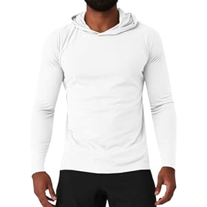 Gafeng Mens Workout Hoodie Long Sleeve Lightweight Gym Running Quick Dry Athletic Shirt with Hood