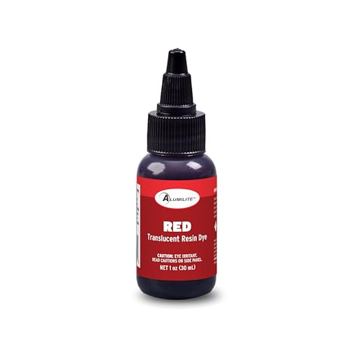 Alumilite Liquid Color Dye (Red, 1 oz) Highly Concentrated Tint for Casting Resin, Polyester, and Urethane - Ideal for Clear, Translucent, or Opaque DIY Arts...