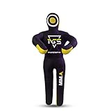 MMA Grappling Dummy Brazilian JIU Jitsu BJJ Punching Bag for Self Defense Wrestling Judo Karate Boxing Throwing Submission Standing Position - UNFILLED (Black Yellow, 6FT / 70