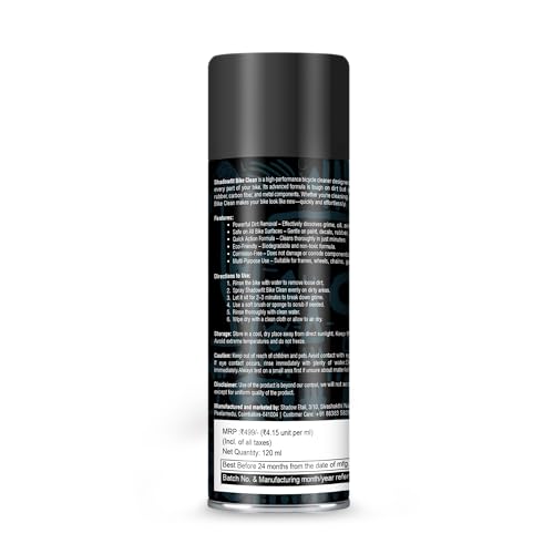 Image of Bike Clean Spray | Powerful Cleaner & Degreaser | Removes Dirt, Grease & Rust | Deep Clean Formula for Smooth Ride | Enhances Chain Life & Performance | 120ml Pack of 1 | FORMULATION X2