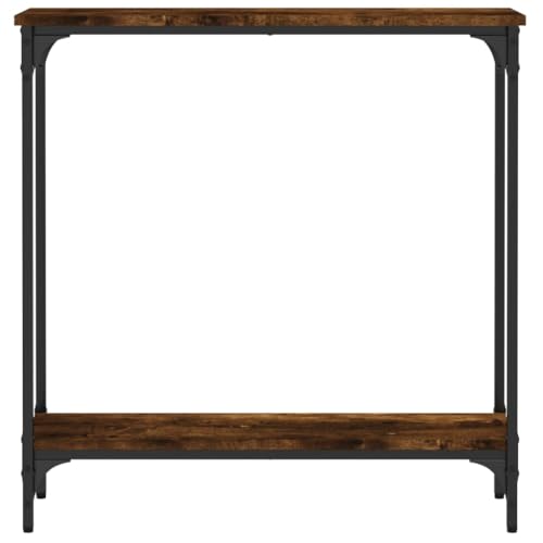 Consola de roble ahumado 75 cm con espacio de almacenamiento para salón y pasillo 5