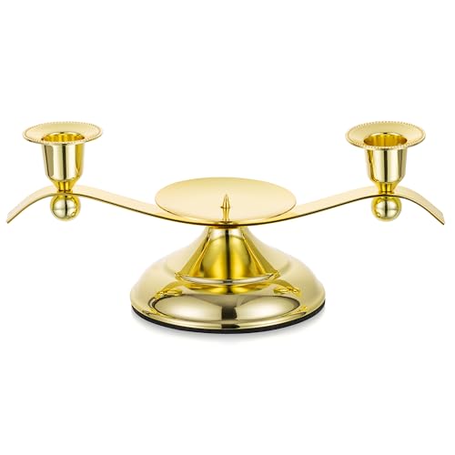 Unity Candle Holder for Wedding Ceremony Set - Romadedi 3 Arm Metal Gold Candle Stand for Pillar Taper Candlestick Unity Candles Centerpiece Decor Bride Reception Anniversary Decoration Gift by Romadedi - Image 9