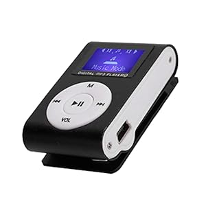 Mini Mp3-speler, Mini-lcd-scherm USB-muziekspeler, met Koptelefoon, Ultralichte Clip-on-speler, Metalen Omhulsel…