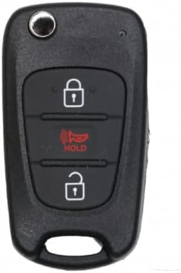 Replacement Keyless Entry Remote Flip Key Fob Compatible with 2012-2013 Rio 3 Button Fcc TQ8-RKE-3F02 Part Number 95430-1W020