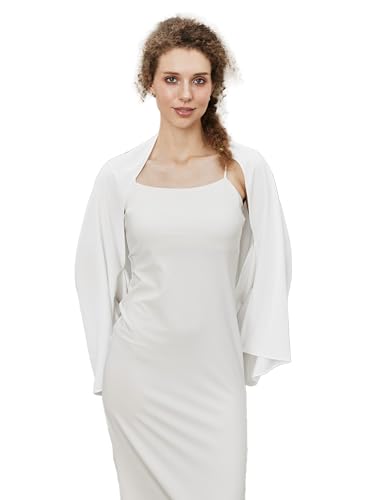 Women Chiffon Shawls and Warps for Evening Dresses Chiffon Cardigan Irregular Shape Double Sleeve Design