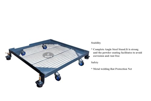 BASE-D, Angle (Iron) Stand(24 * 25) for Both F/L & T/Loads of Bosch (8.0 to10.0Kg) and for Front Loads of IFB (8.0 to 10.0 Kg) Rat Mesh,Castor Wheels & Legs –.Model :Base Max
