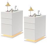 lit avec chevet intégré led Espace de rangement suffisant : la table de chevet LED à trois tiroirs offre beaucoup d'espace pour organiser les petits objets et les garder en ordre. Rangez facilement des magazines, des cadres photo, des téléphones et des objets personnels.