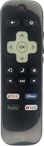 Télécommande de rechange pour TCL Roku TV phosphorescente compatible Onn Philips