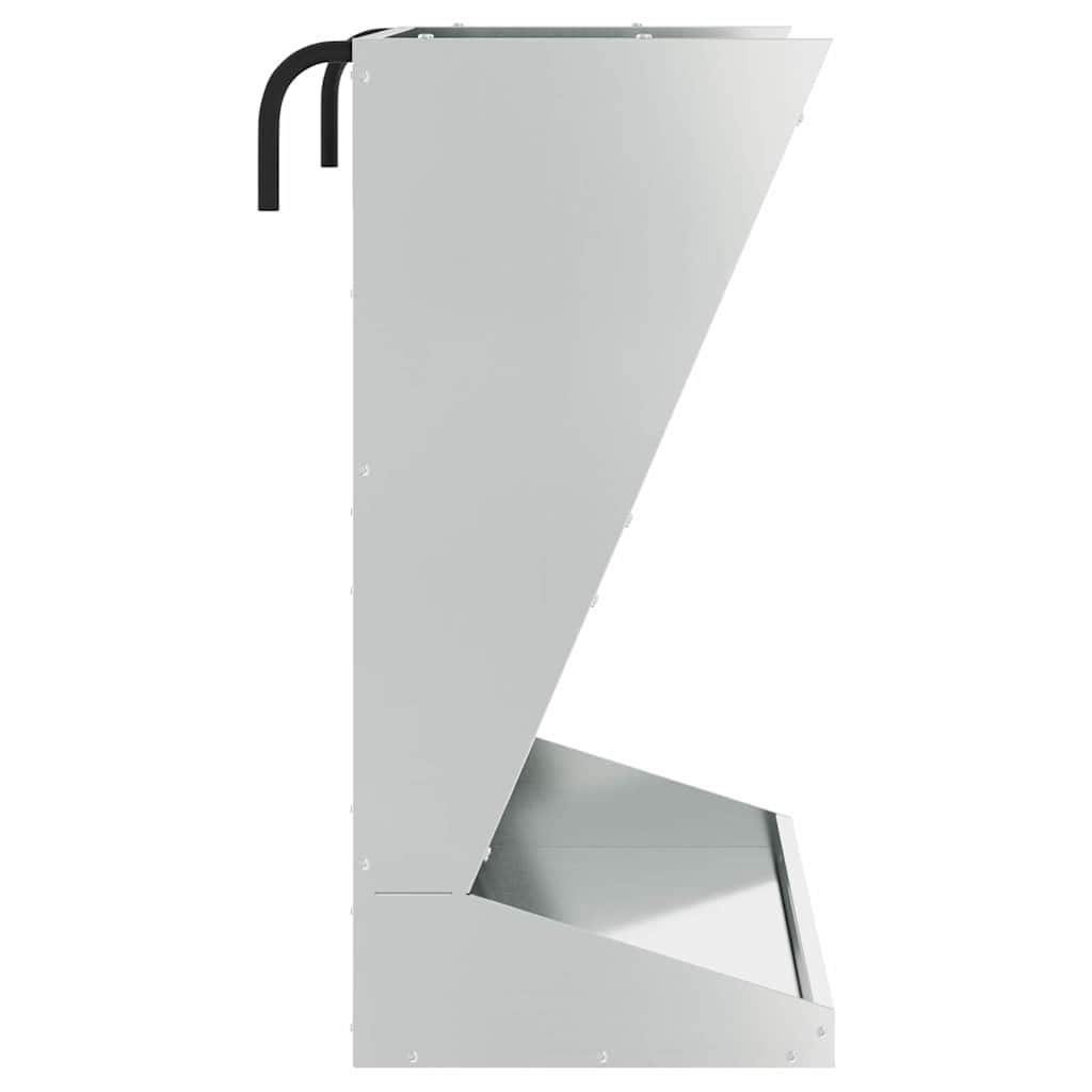 Comedero de heno de acero galvanizado de 71 x 33 x 70 cm, comedero automático resistente a la intemperie con 5 kg de capacidad para mascotas como gatos, perros, pájaros, roedores, ideal para