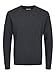 JACK & JONES Herren Jjebasic Knit Crew Neck Noos Pullover, Dark Grey Melange, L EU