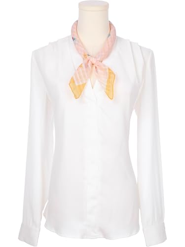 Women's Floral Printed Cotton Blended Scarves, 21.7" Small Square Flowers Headscarf Neckerchief2