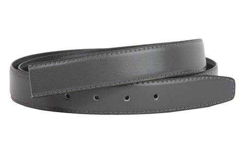 1 1/8 Inch Clamp On One Size Fits All Feather Edged Solid Plain Faux Leather Dress Belt2