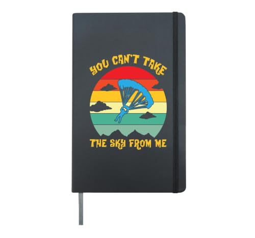 The Sky From Me I Skydiver Tandem Jump Skydive Hardcover Journal, Black