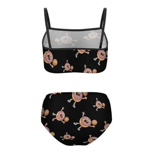 Funny Donut Basketball Food Girls Swimsuits Two Piece Bikini Sets Beach Sport Swimwear Bathing Suit2