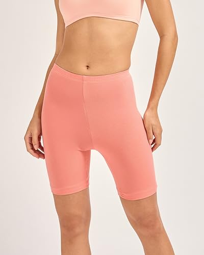 Image of URBAN ADVENTURE High Coverage Premium Cotton Spandex Mid Waist Elastane Stretch Shorties - Gym -Cycling Shorts /Tights for Women