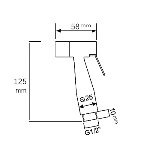 Hyranect Gatilho em Metal Ducha Higiênica Chuveirinho Dourado